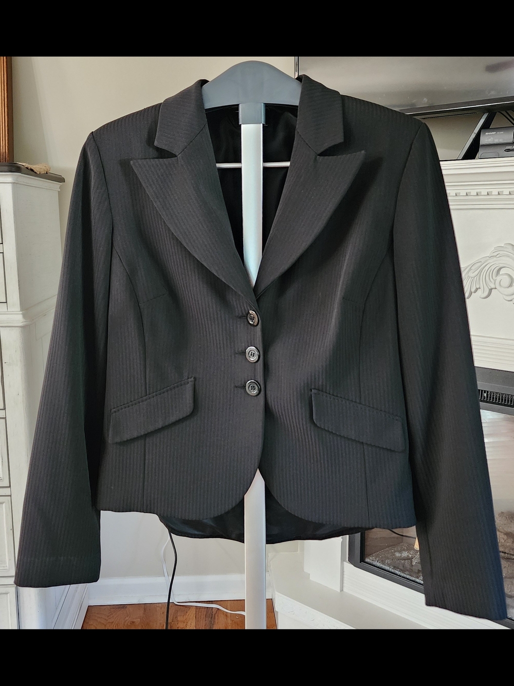 Studio Black Pinstripe Tailored Blazer
